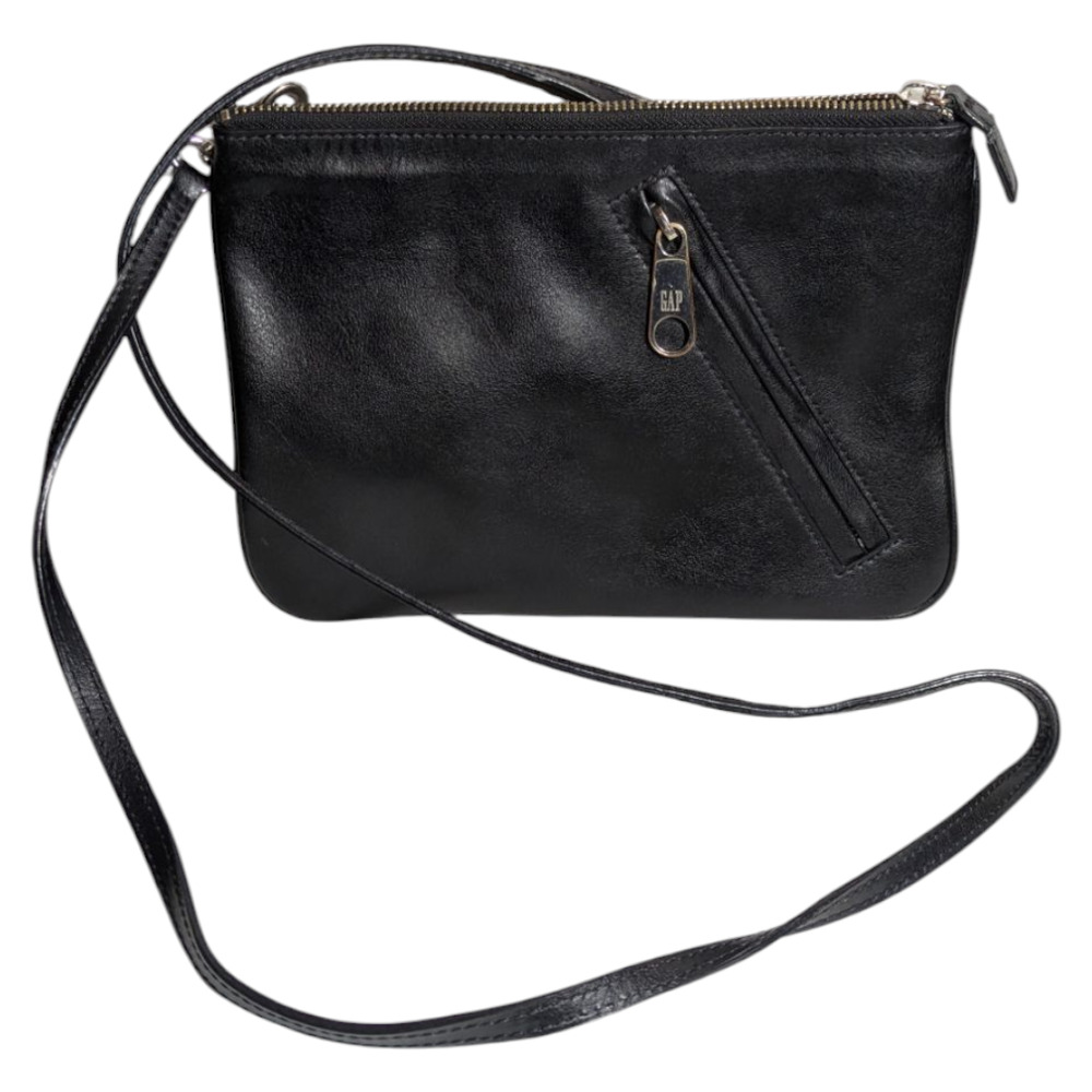 Gap - Crossbody - Black Zip Leather Purse